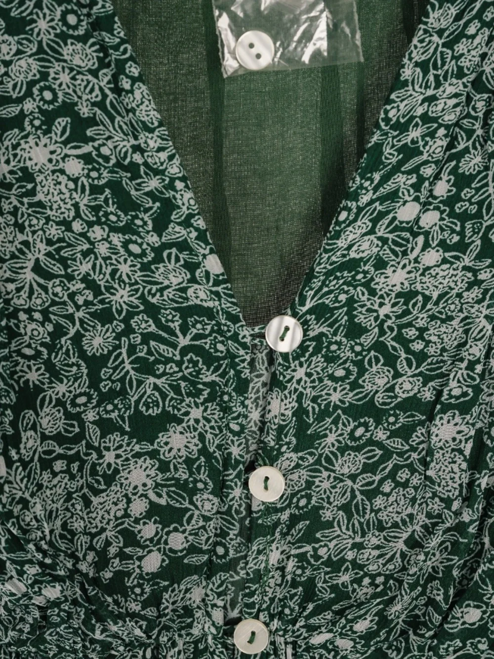 Free People maxi dress green flower print size 6.